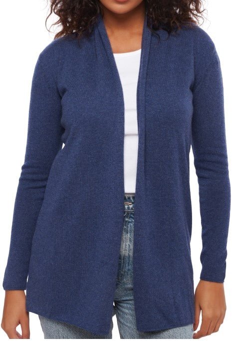 Balldiri Kaschmir Damenjacke Schalkragen 100% Kaschmir 2 - fädig - indigo - Balldiri