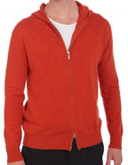 Balldiri Kaschmir Herren Strickjacke mit Kapuze 100% Kaschmir 2 - fädig - nachtblau - Balldiri