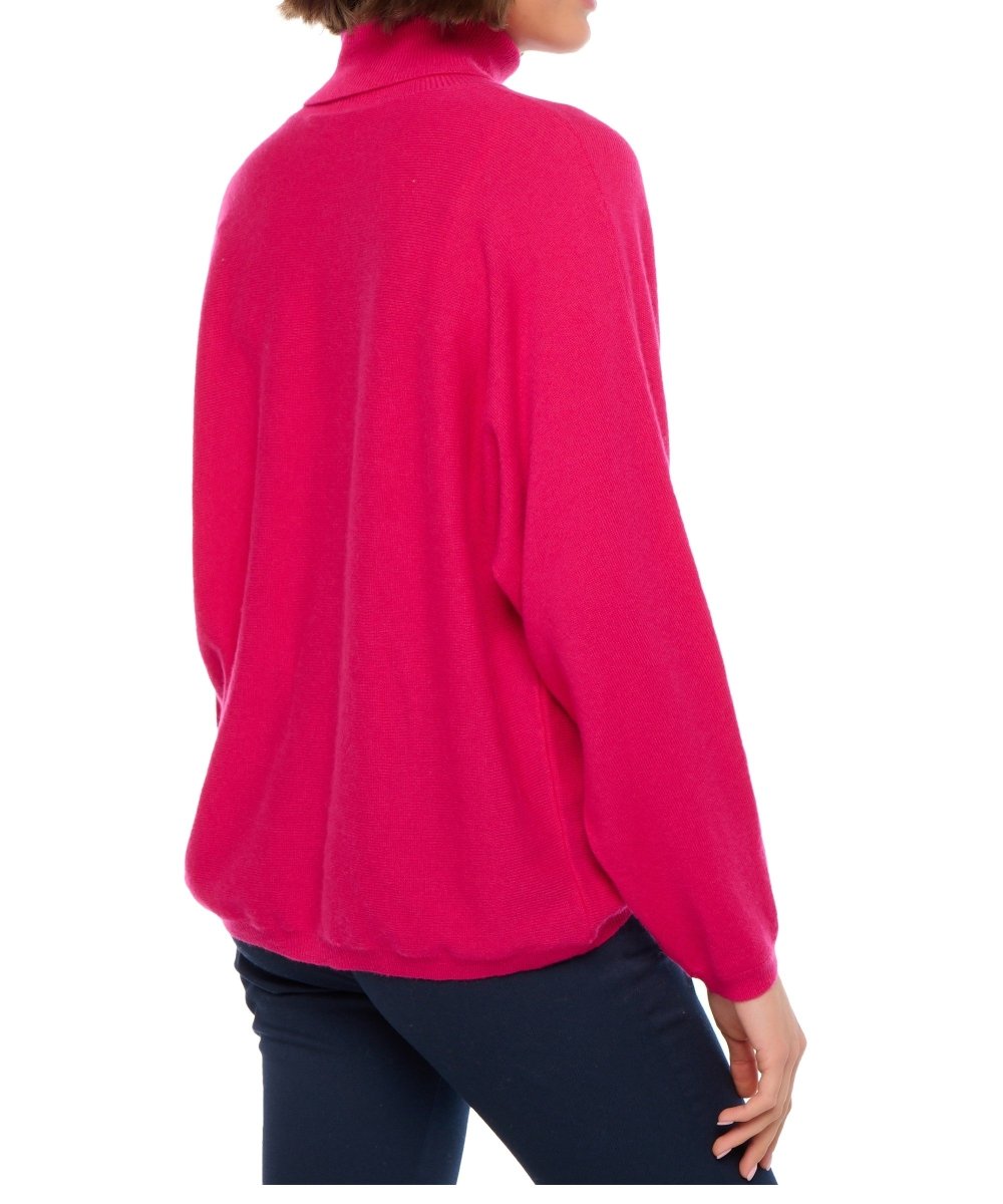 Balldiri Kaschmir Pullover Damen Fledermausärmel 100% Kaschmir 2 - fädig - pink - Balldiri