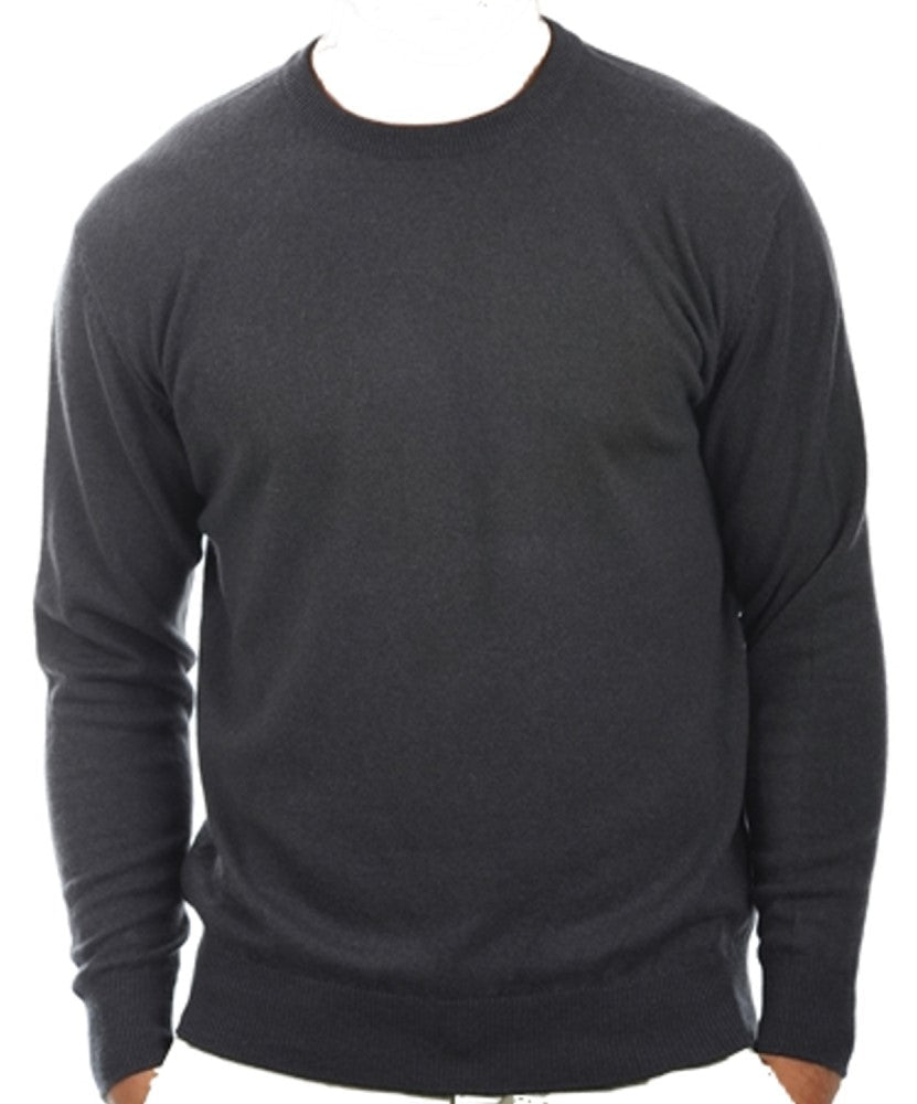 Balldiri Kaschmir Pullover Herren anthrazit Rundhals 100% 2 - fädig Größe L - Balldiri