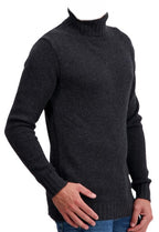 Balldiri Kaschmir Rollkragen Pullover Herren 100% 8 - fädig - anthrazit - Balldiri
