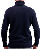 Balldiri Kaschmir Rollkragen Pullover Herren 100% 8 - fädig - nachtblau - Balldiri