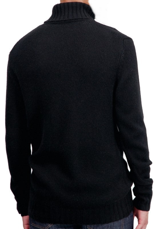 Balldiri Kaschmir Rollkragen Pullover Herren 100% 8 - fädig - anthrazit - Balldiri