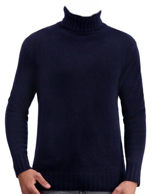 Balldiri Kaschmir Rollkragen Pullover Herren 100% 8 - fädig - lila - Balldiri