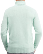 Balldiri Kaschmir Rollkragen Pullover Herren 100% 8 - fädig - hellgrün - Balldiri