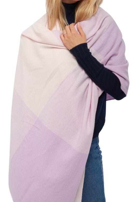 Balldiri Kaschmir Schal 225 x 75 cm - 100% Kaschmir Stola 4 - fädig - ecru/naturbraun - Balldiri