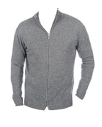 Balldiri Kaschmir Strickjacke Herren 100% Kaschmir mit Zipper 2 - fädig - grasgrün - Balldiri