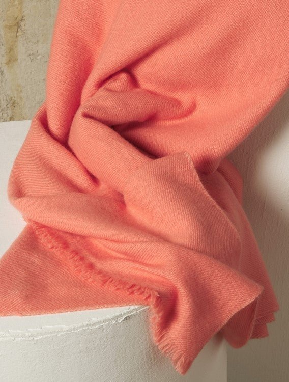 Balldiri Kaschmirdecke 140x200 cm – Luxuriöse 100% 6 - fädige Qualität - peach - Balldiri