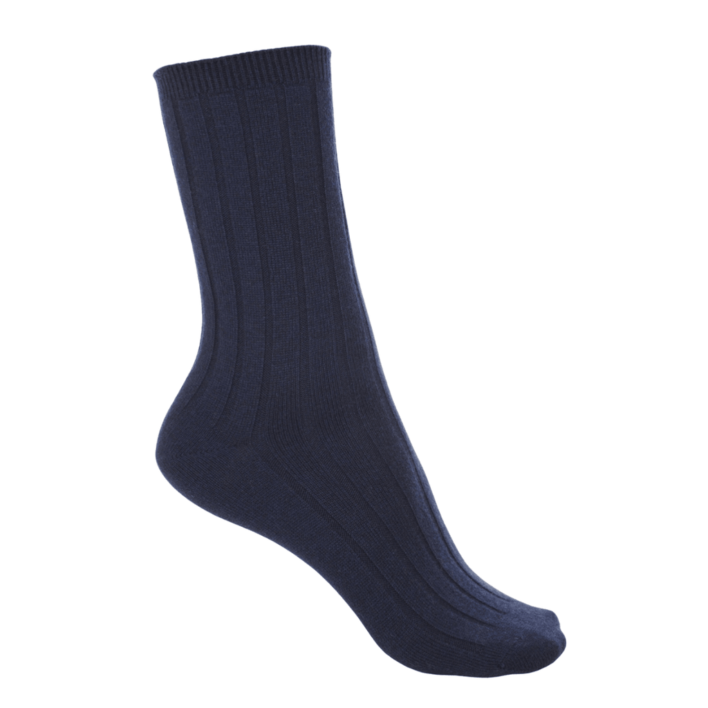 Balldiri Luxus Kaschmir - Socken Herren – 2 - fädig & weich - nachtblau - Balldiri