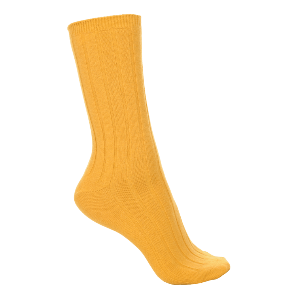 Balldiri Luxus Kaschmir - Socken Herren – 2 - fädig & weich - senf - Balldiri