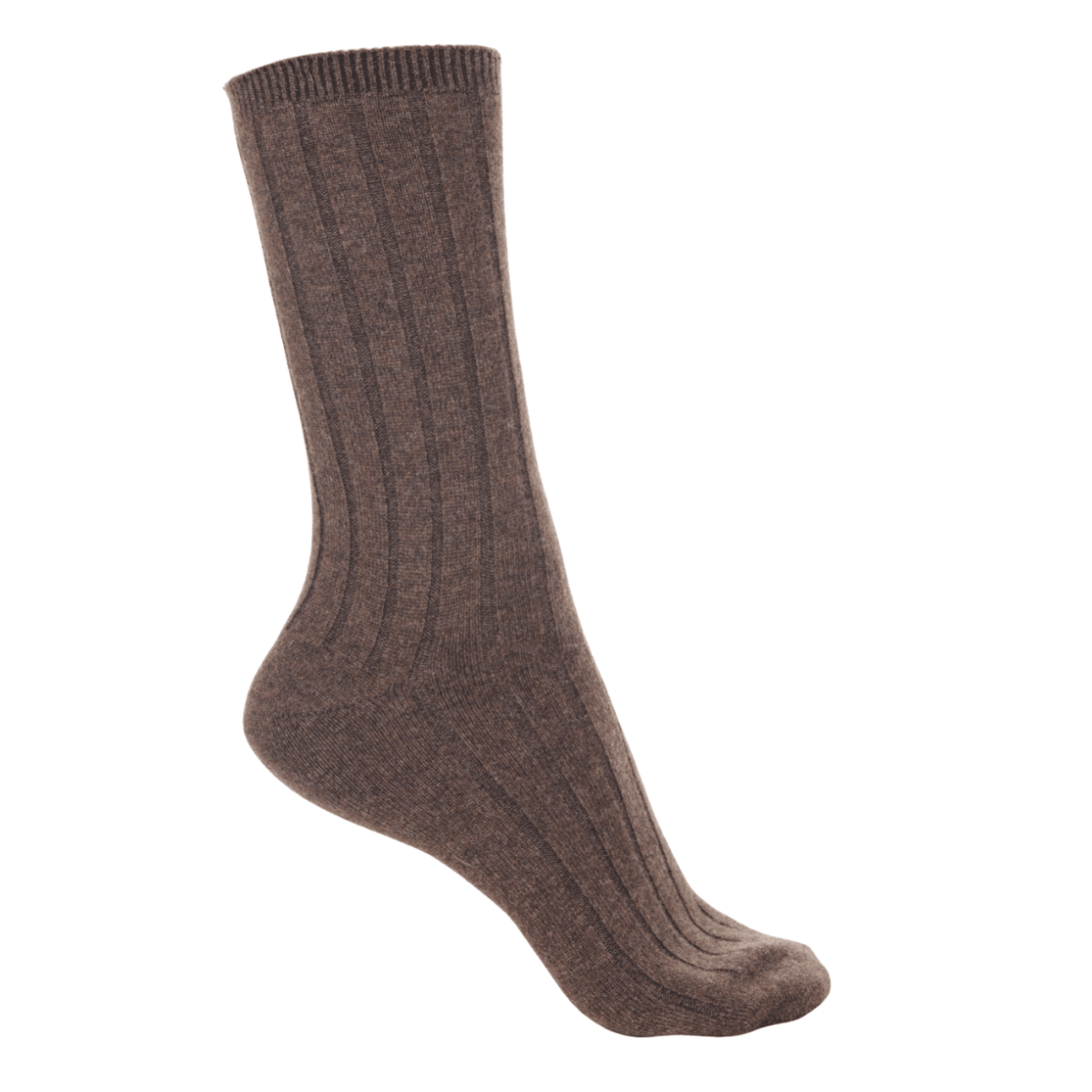 Balldiri Luxus Kaschmir - Socken Herren – 2 - fädig & weich - braun mliert - Balldiri