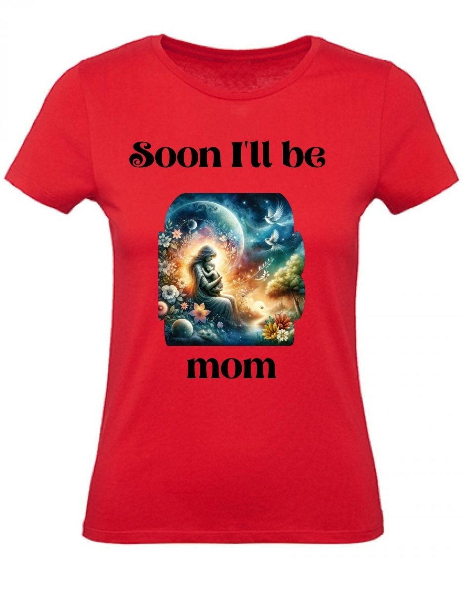 Balldiri T-Shirt Damen Baby Schwangerschaft XS bis 2XL - rot - Balldiri