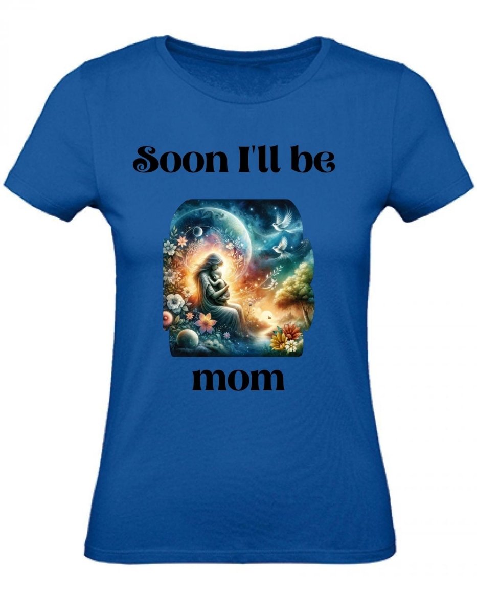 Balldiri T-Shirt Damen Baby Schwangerschaft XS bis 2XL - royalblau - Balldiri