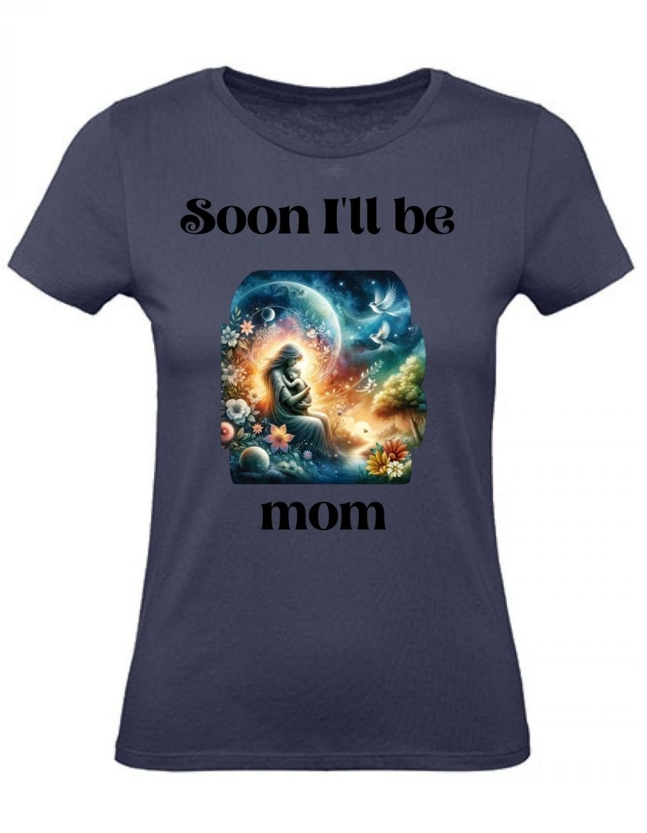 Balldiri T-Shirt Damen Baby Schwangerschaft XS bis 2XL - navy - Balldiri