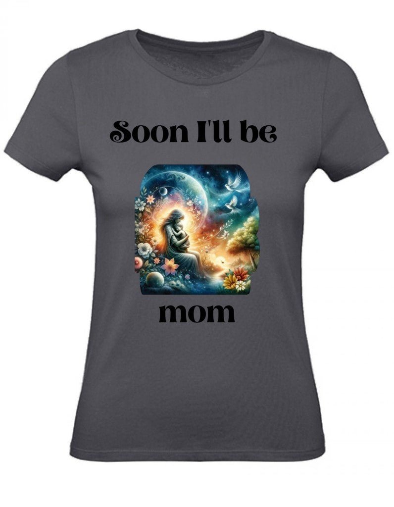 Balldiri T-Shirt Damen Baby Schwangerschaft XS bis 2XL - grau - Balldiri