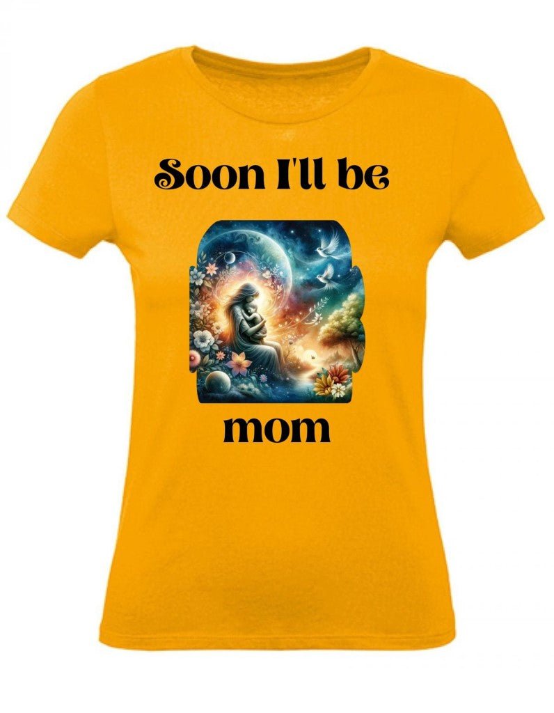 Balldiri T-Shirt Damen Baby Schwangerschaft XS bis 2XL - apricot - Balldiri