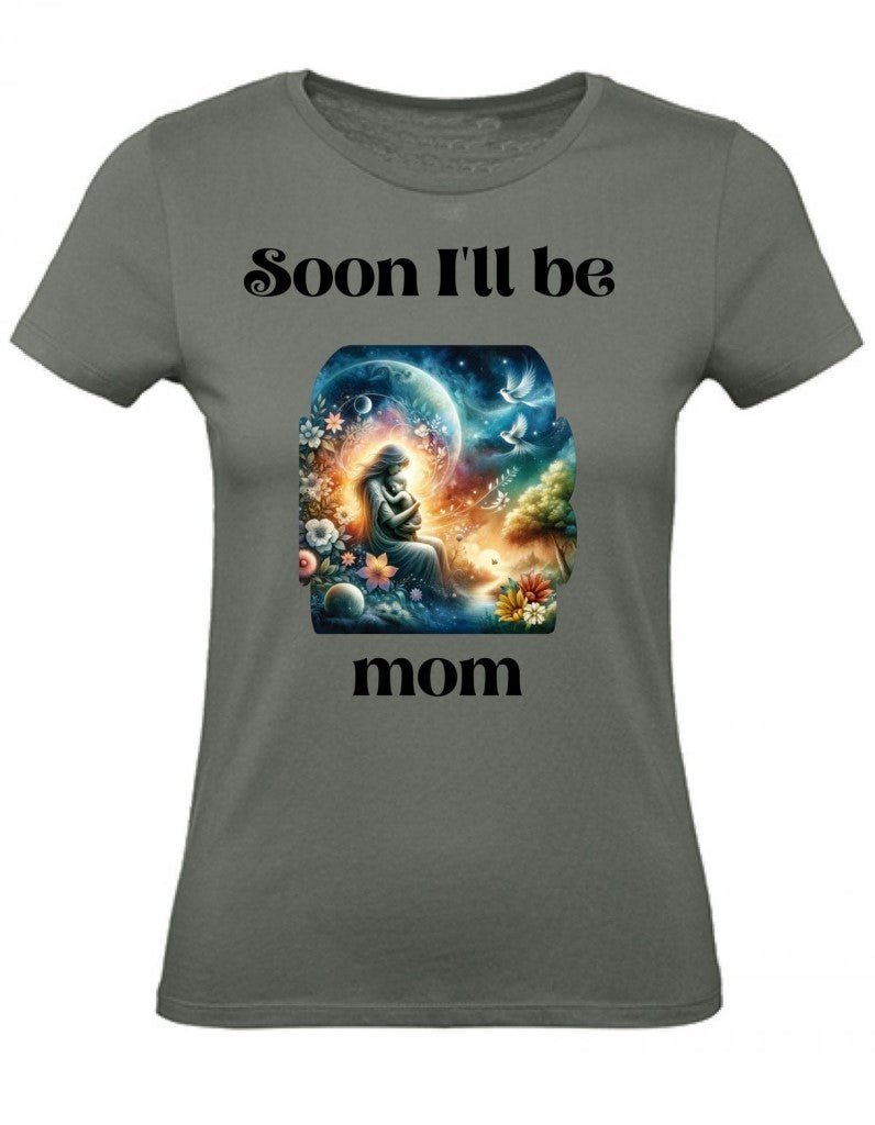 Balldiri T-Shirt Damen Baby Schwangerschaft XS bis 2XL - army grün - Balldiri