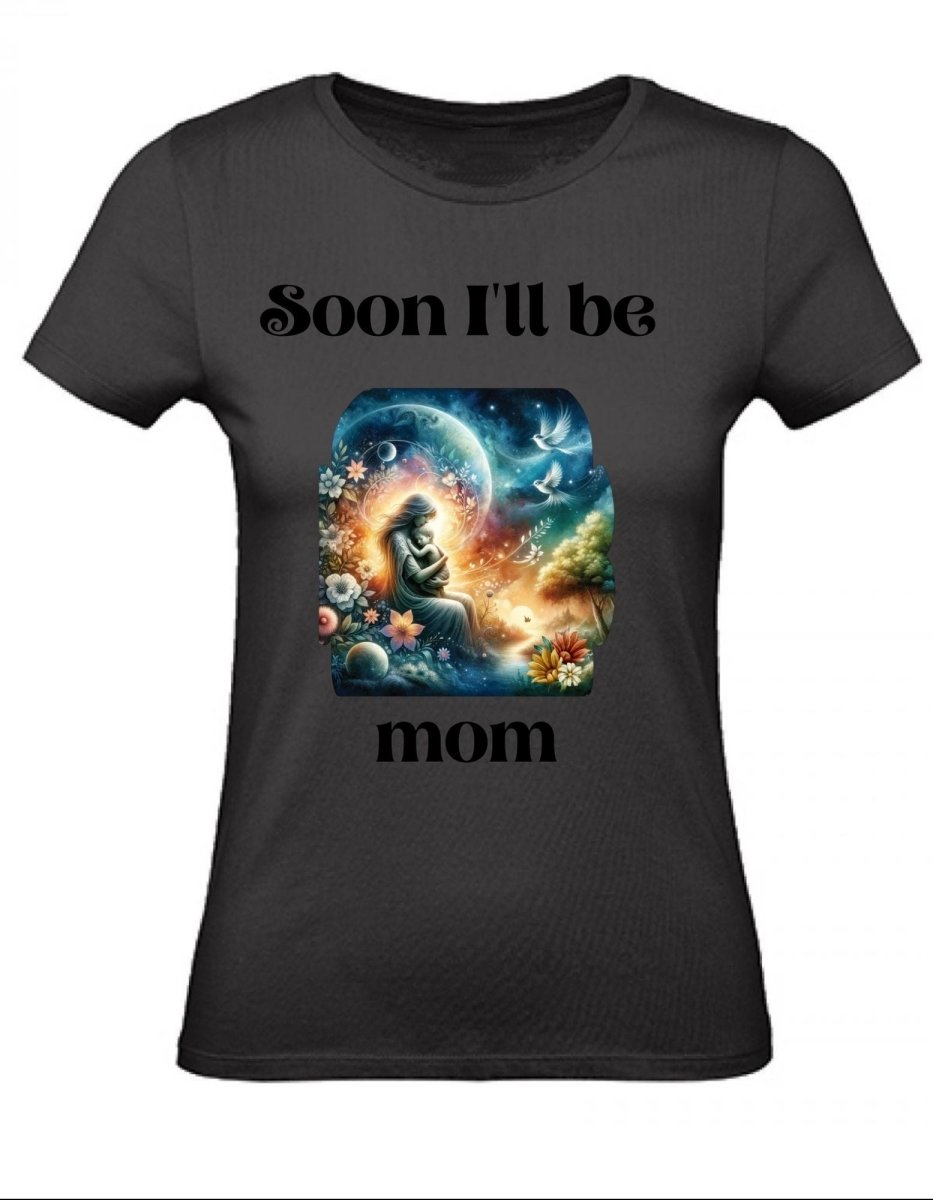 Balldiri T-Shirt Damen Baby Schwangerschaft XS bis 2XL - schwarz - Balldiri