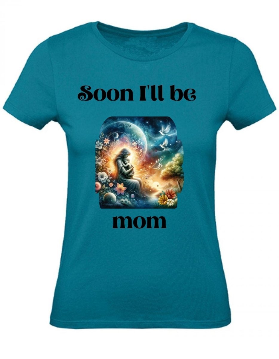 Balldiri T-Shirt Damen Baby Schwangerschaft XS bis 2XL - türkis - Balldiri
