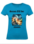 Balldiri T-Shirt Damen Baby Schwangerschaft XS bis 2XL - azurblau - Balldiri