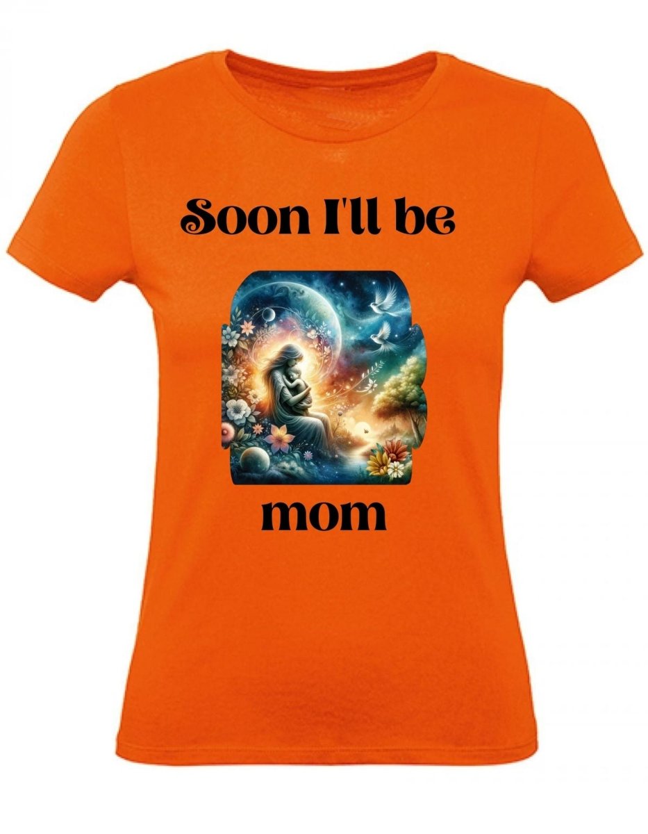Balldiri T-Shirt Damen Baby Schwangerschaft XS bis 2XL - orange - Balldiri