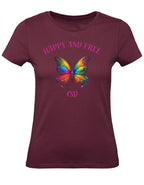 Balldiri T-Shirt Damen CSD LGBTQ XS bis 2XL - bordeaux - Balldiri