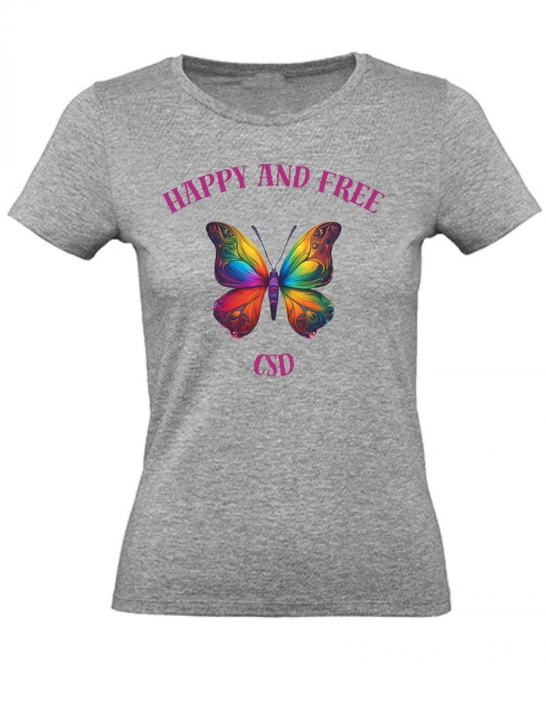 Balldiri T-Shirt Damen CSD LGBTQ XS bis 2XL - grau meliert - Balldiri