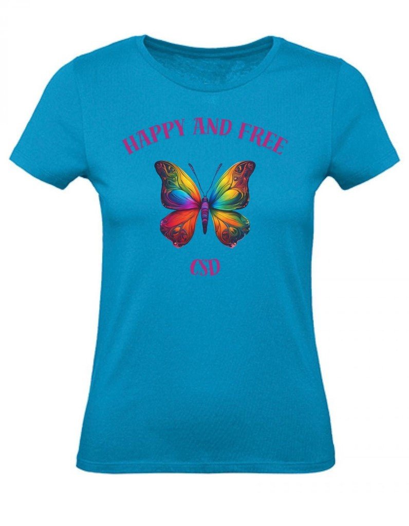 Balldiri T-Shirt Damen CSD LGBTQ XS bis 2XL - azurblau - Balldiri