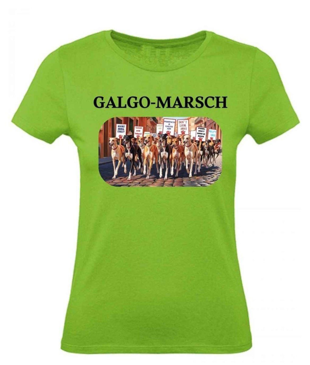 Balldiri T-Shirt Damen Galgo Marsch XS bis 2XL - hellgrün - Balldiri