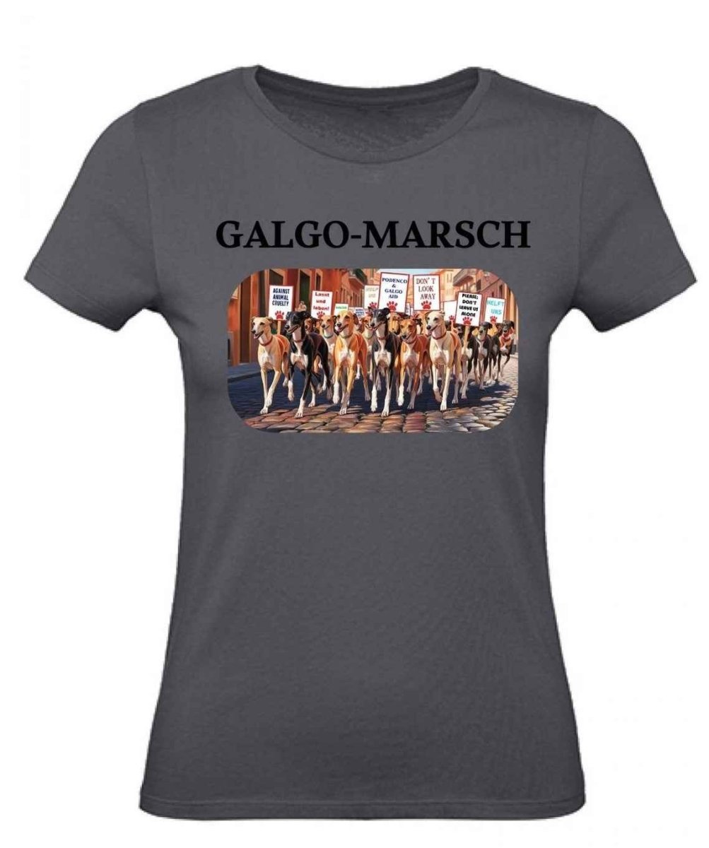 Balldiri T-Shirt Damen Galgo Marsch XS bis 2XL - grau - Balldiri
