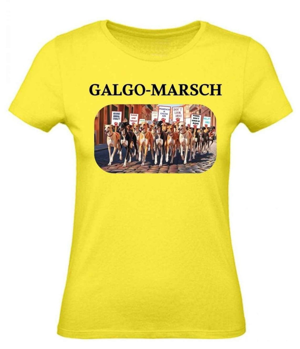 Balldiri T-Shirt Damen Galgo Marsch XS bis 2XL - gelb - Balldiri