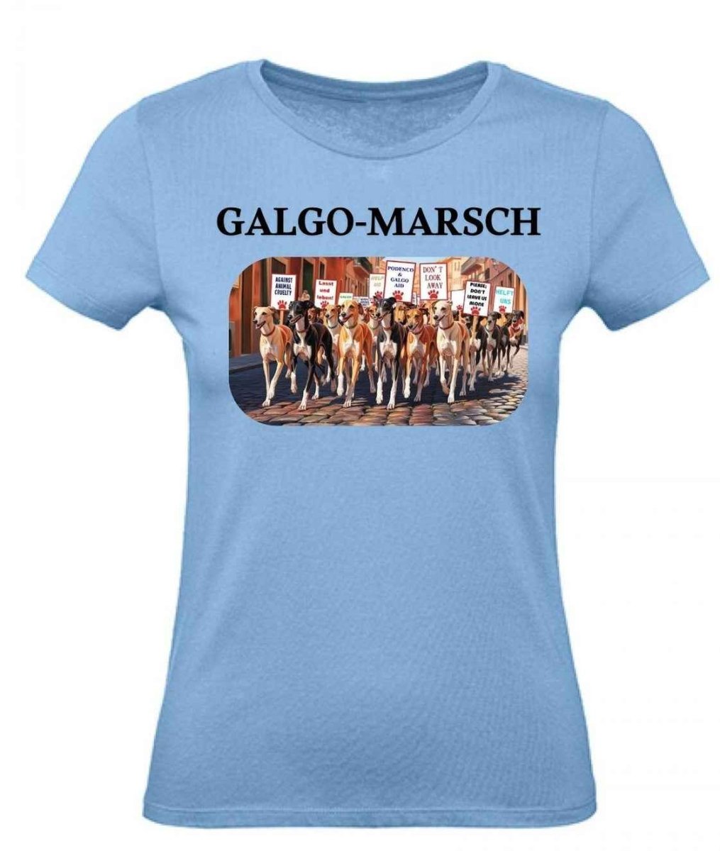 Balldiri T-Shirt Damen Galgo Marsch XS bis 2XL - hellblau - Balldiri