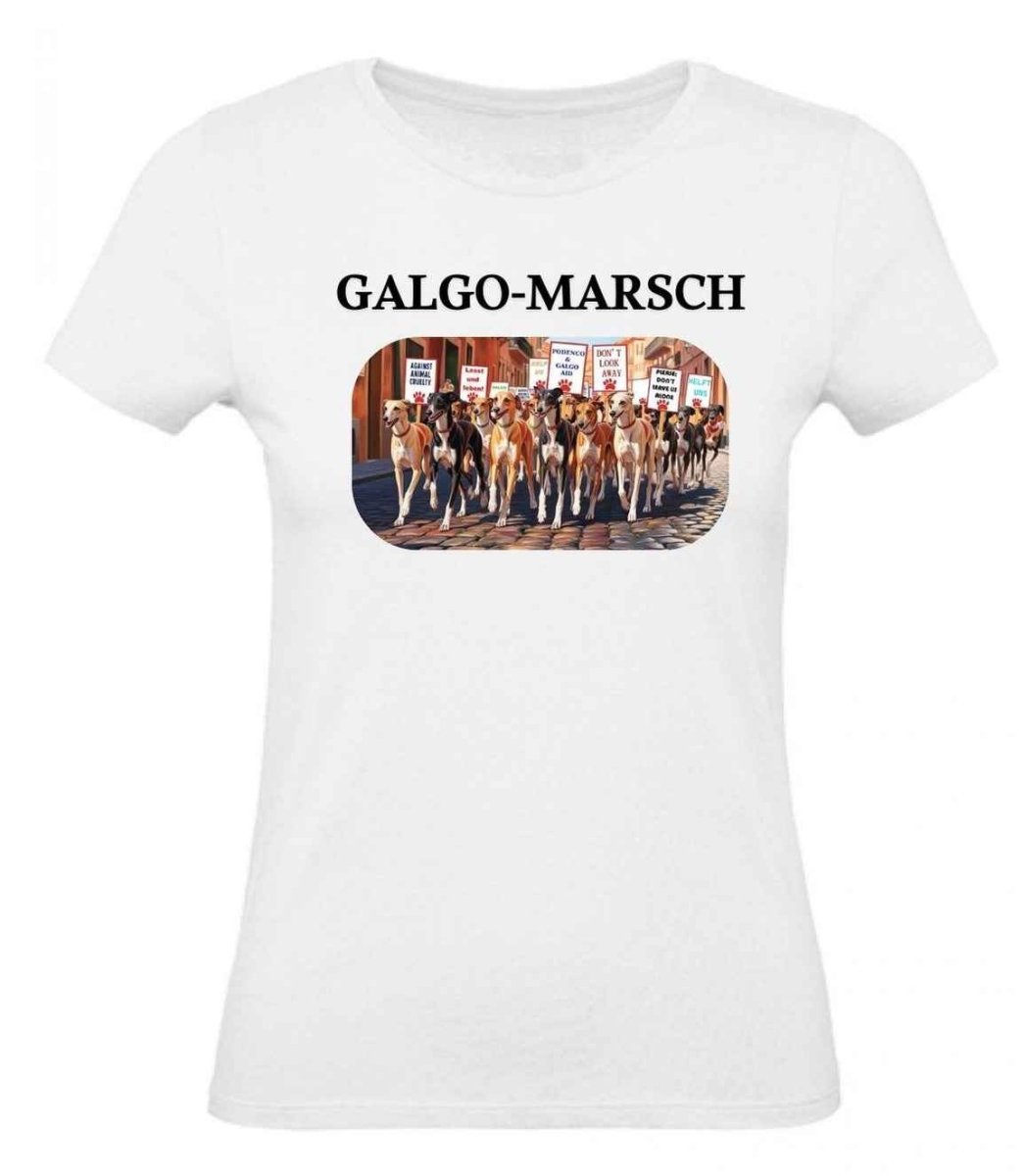 Balldiri T-Shirt Damen Galgo Marsch XS bis 2XL - weiß - Balldiri