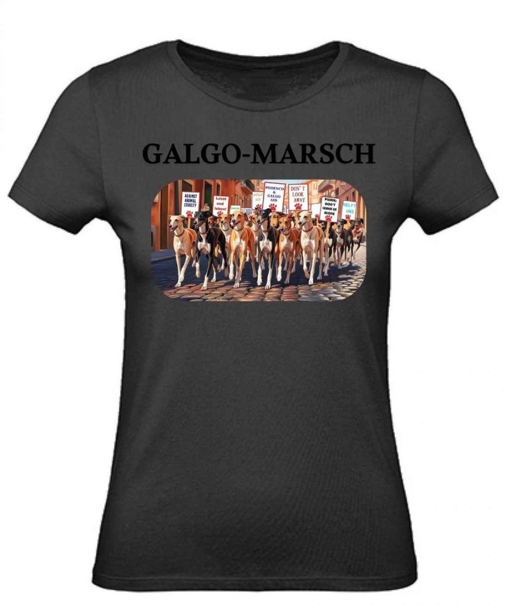 Balldiri T-Shirt Damen Galgo Marsch XS bis 2XL - schwarz - Balldiri