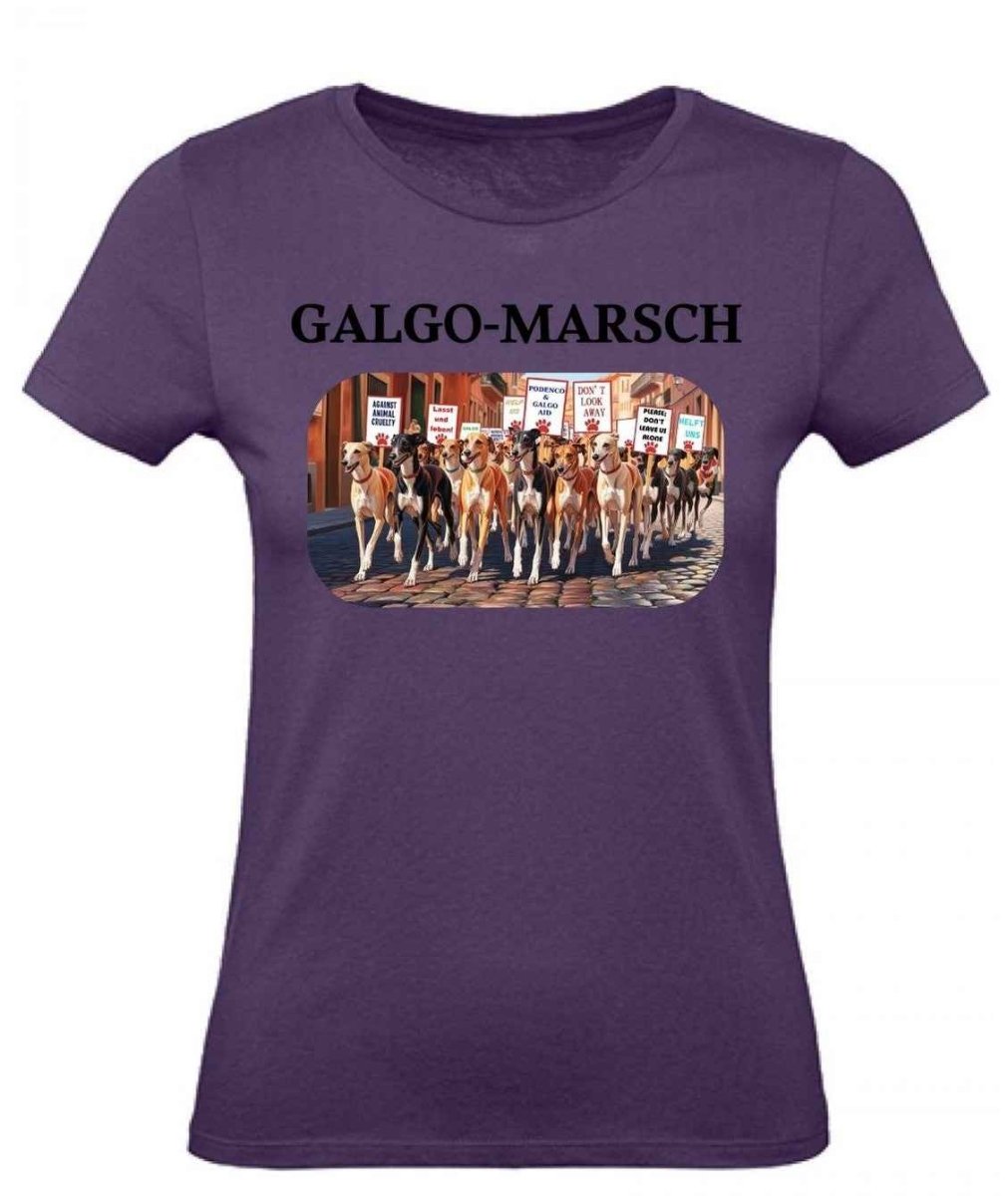 Balldiri T-Shirt Damen Galgo Marsch XS bis 2XL - purple - Balldiri