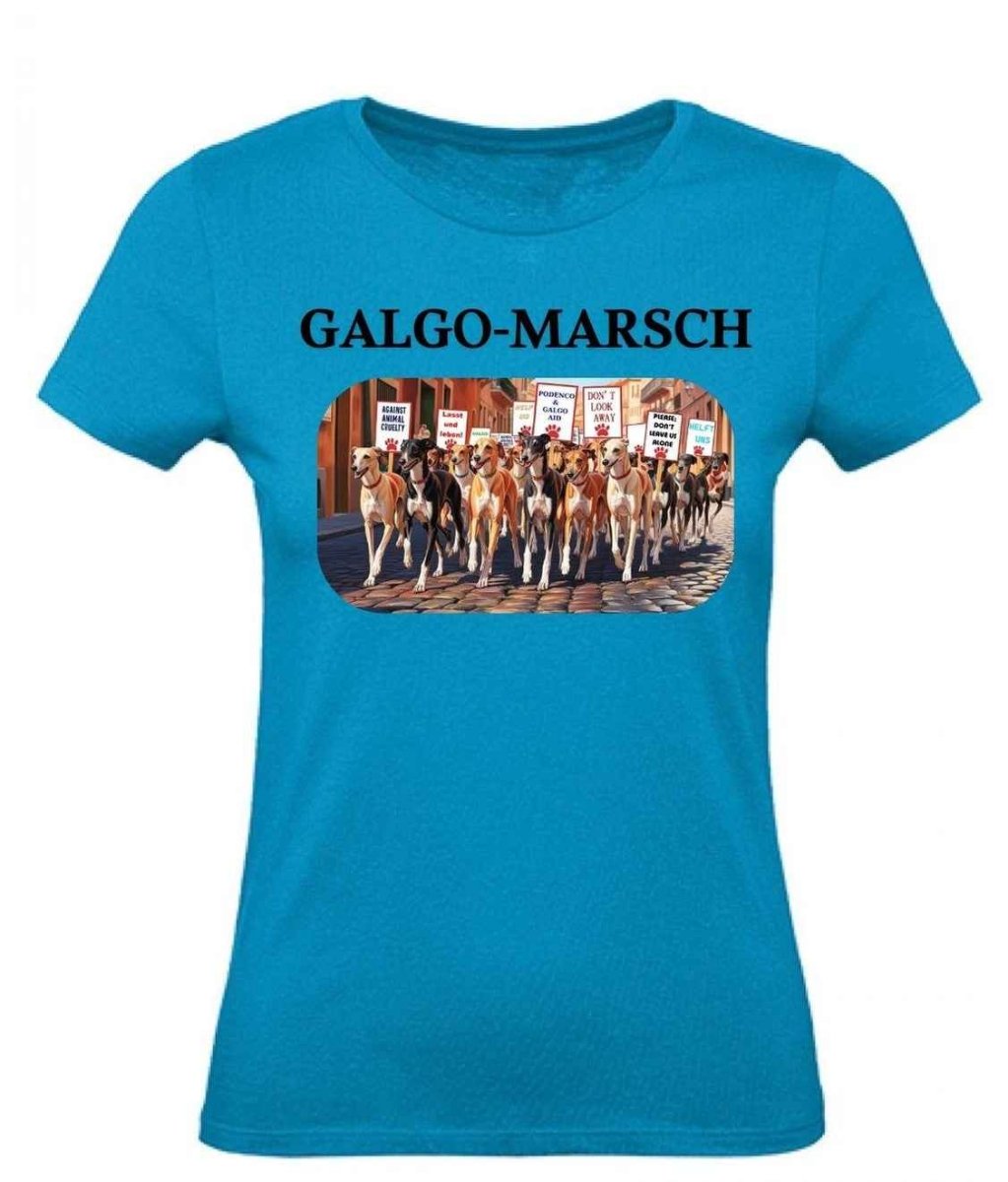 Balldiri T-Shirt Damen Galgo Marsch XS bis 2XL - azurblau - Balldiri
