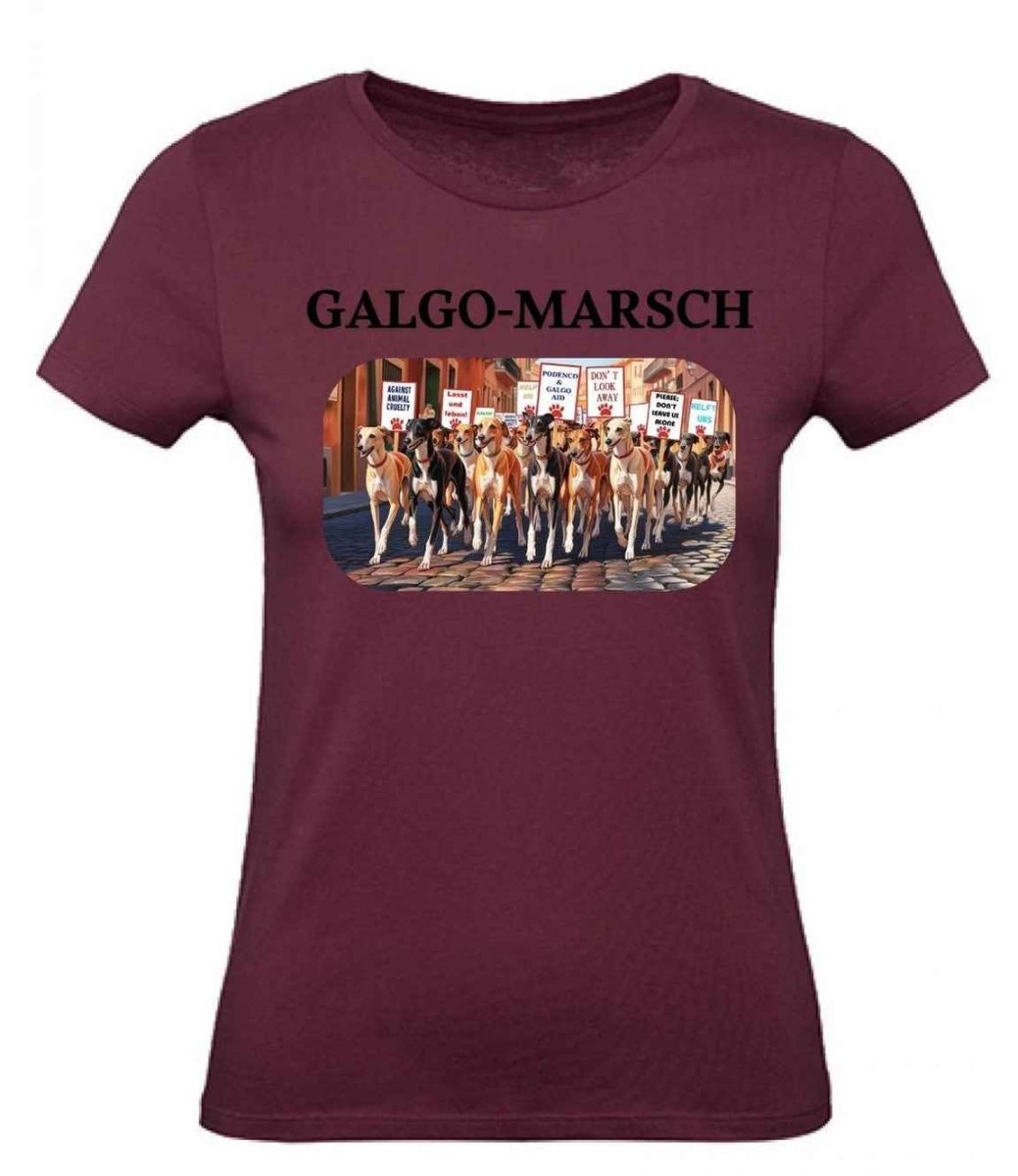 Balldiri T-Shirt Damen Galgo Marsch XS bis 2XL - bordeaux - Balldiri