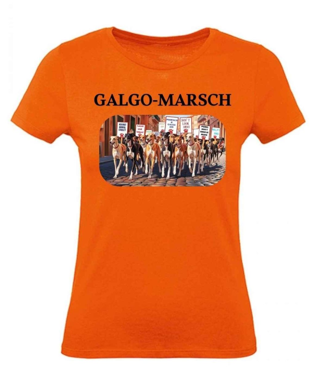 Balldiri T-Shirt Damen Galgo Marsch XS bis 2XL - orange - Balldiri