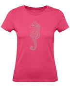 Balldiri T-Shirt Damen graues Seepferdchen XS bis 2XL - rosa - Balldiri