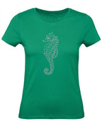 Balldiri T-Shirt Damen graues Seepferdchen XS bis 2XL - grün - Balldiri