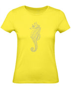 Balldiri T-Shirt Damen graues Seepferdchen XS bis 2XL - gelb - Balldiri