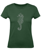 Balldiri T-Shirt Damen graues Seepferdchen XS bis 2XL - navy grün - Balldiri