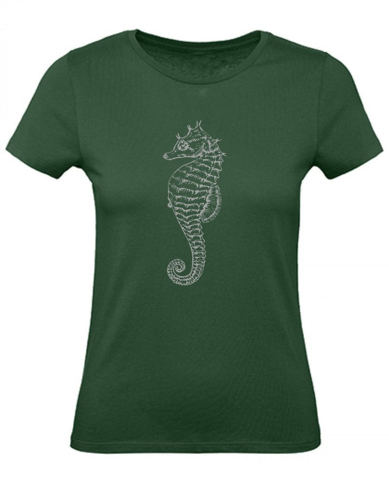 Balldiri T-Shirt Damen graues Seepferdchen XS bis 2XL - navy grün - Balldiri