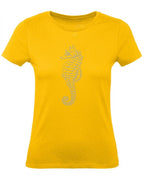 Balldiri T-Shirt Damen graues Seepferdchen XS bis 2XL - gold - Balldiri