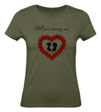 Balldiri T-Shirt Damen Heiratsantrag LGBTQ XS bis 2XL - kakhi - Balldiri