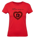 Balldiri T-Shirt Damen Heiratsantrag LGBTQ XS bis 2XL - rot - Balldiri