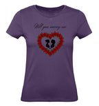Balldiri T-Shirt Damen Heiratsantrag LGBTQ XS bis 2XL - purple - Balldiri