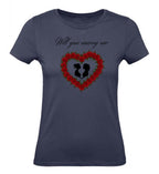 Balldiri T-Shirt Damen Heiratsantrag LGBTQ XS bis 2XL - navy - Balldiri