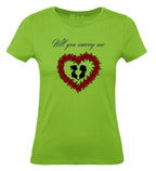 Balldiri T-Shirt Damen Heiratsantrag LGBTQ XS bis 2XL - hellgrün - Balldiri