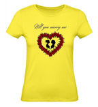 Balldiri T-Shirt Damen Heiratsantrag LGBTQ XS bis 2XL - gelb - Balldiri